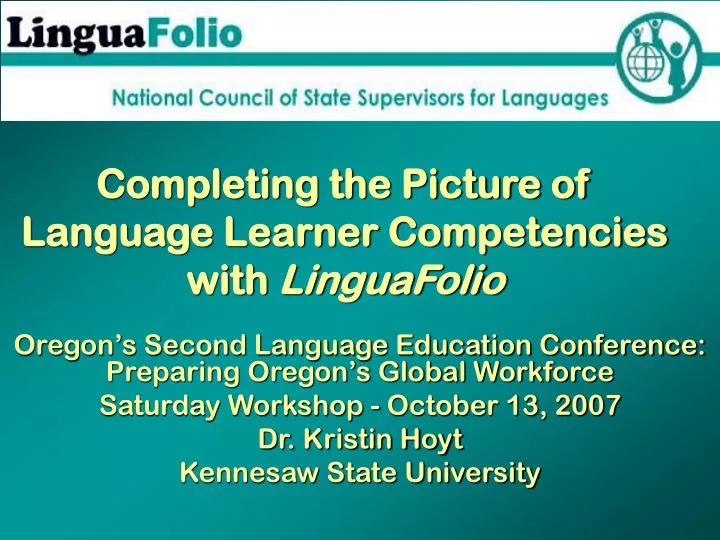 completing the picture of language learner competencies with linguafolio