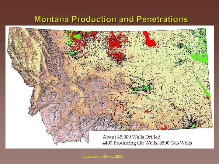 montana production and penetrations