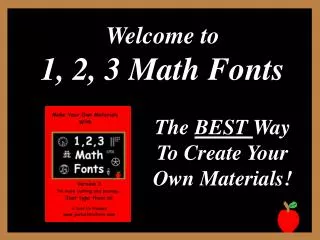 Welcome to 1, 2, 3 Math Fonts
