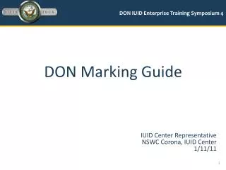 DON Marking Guide