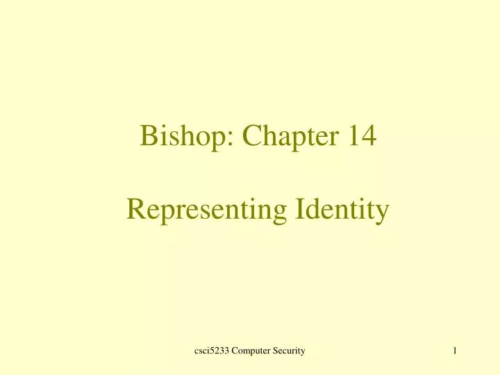 bishop chapter 14 representing identity