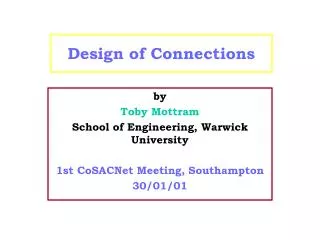 Design of Connections
