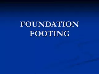 FOUNDATION FOOTING