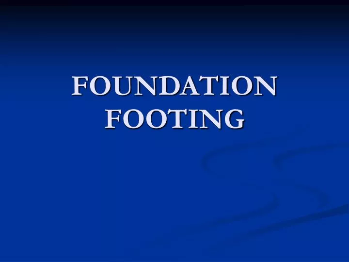 foundation footing