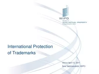International Protection of Trademarks