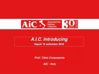 A.I.C. introducing Napoli 16 settembre 2010