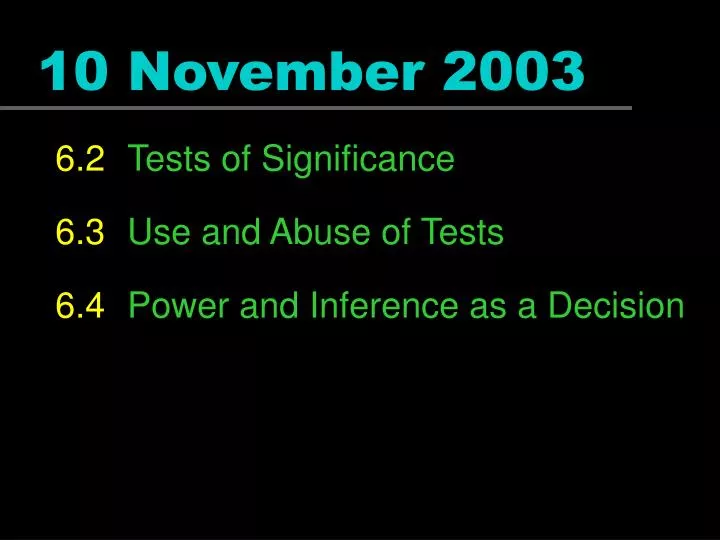 10 november 2003