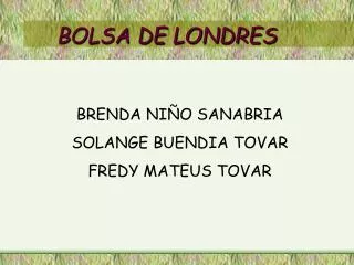 BOLSA DE LONDRES