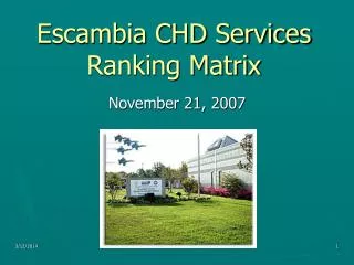 Escambia CHD Services Ranking Matrix