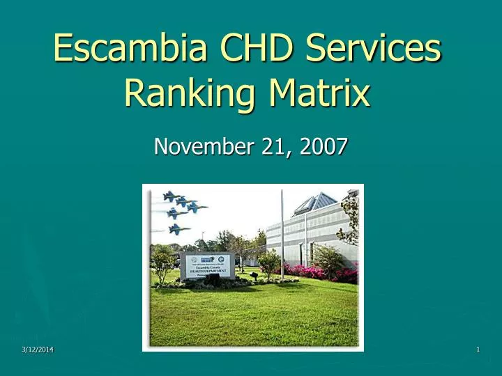 escambia chd services ranking matrix