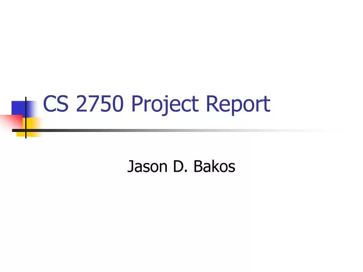 cs 2750 project report