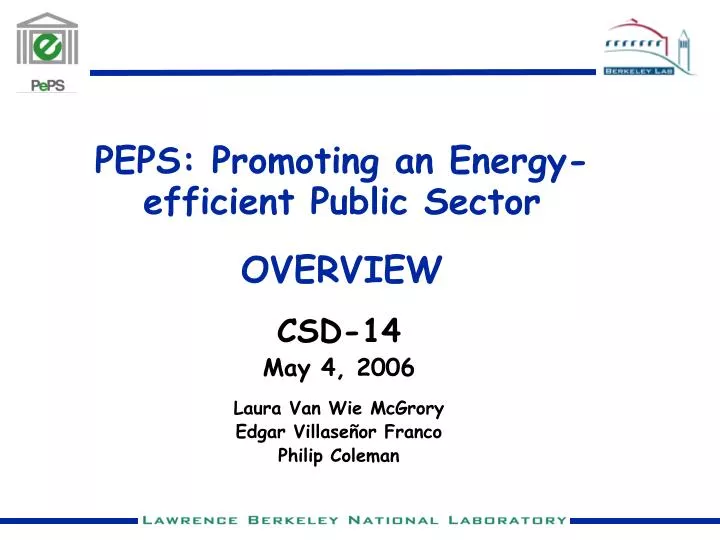 peps promoting an energy efficient public sector overview