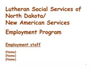 Lutheran Social Services of North Dakota/