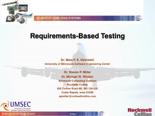 Requirements-Based Testing