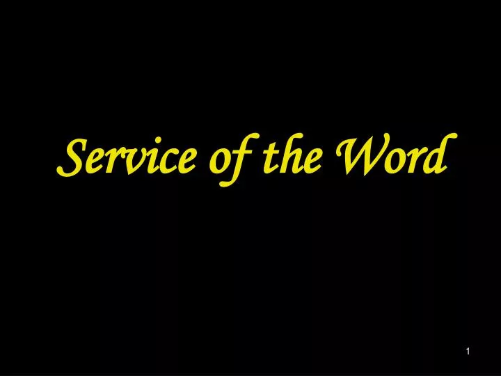 service of the word