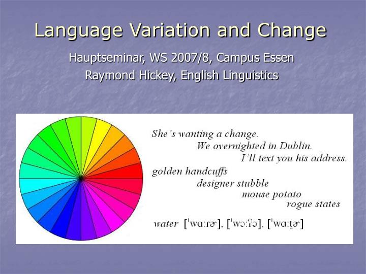 language variation and change