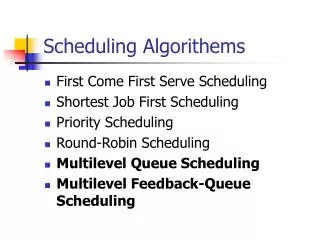 Scheduling Algorithems