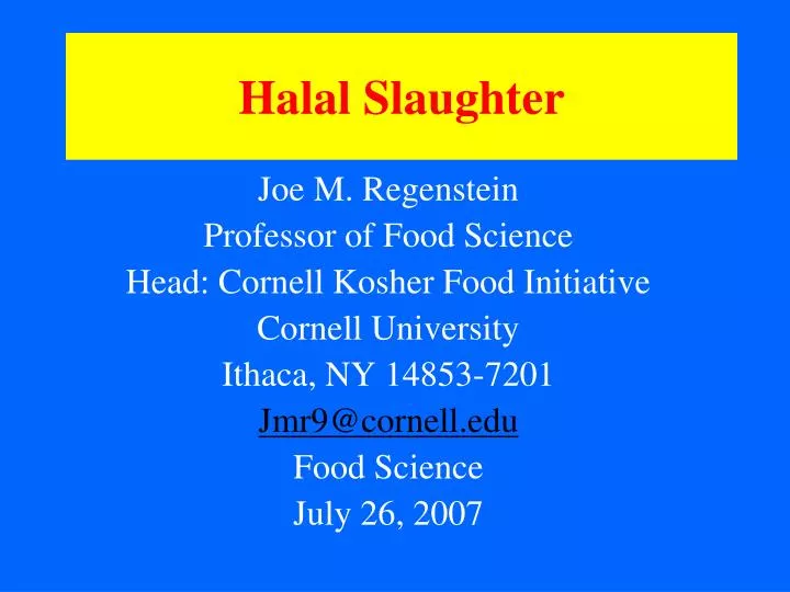 halal slaughter