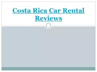 Welcome to Car Rental Costa Rica