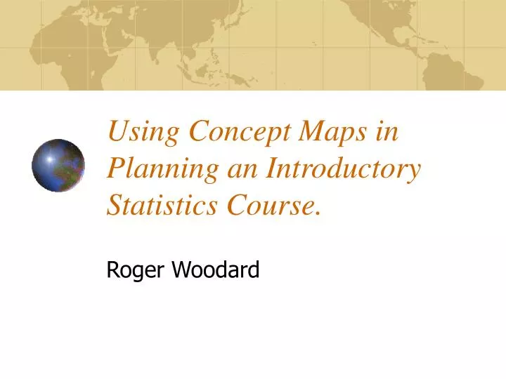 using concept maps in planning an introductory statistics course