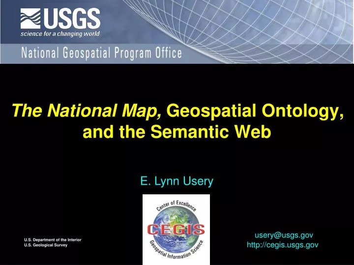 the national map geospatial ontology and the semantic web