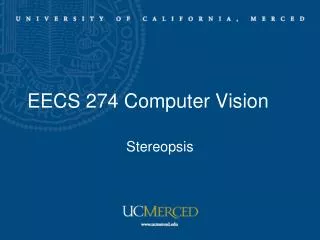 EECS 274 Computer Vision