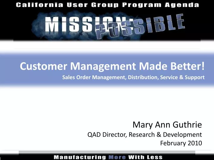 customer management made better sales order management distribution service support