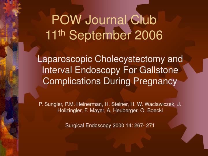 pow journal club 11 th september 2006