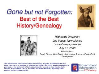 Gone but not Forgotten: Best of the Best History/Genealogy