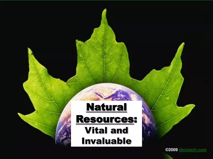 natural resources vital and invaluable