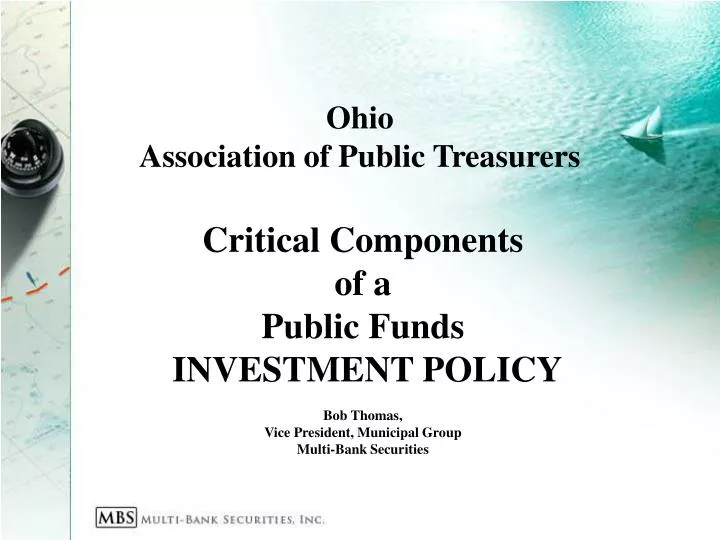 ohio association of public treasurers