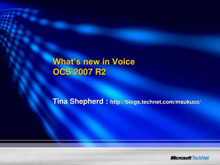what s new in voice ocs 2007 r2