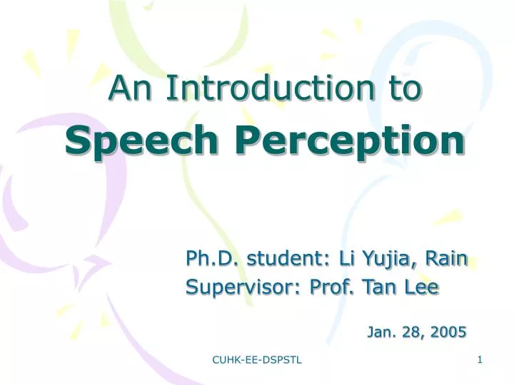 an introduction to speech perception