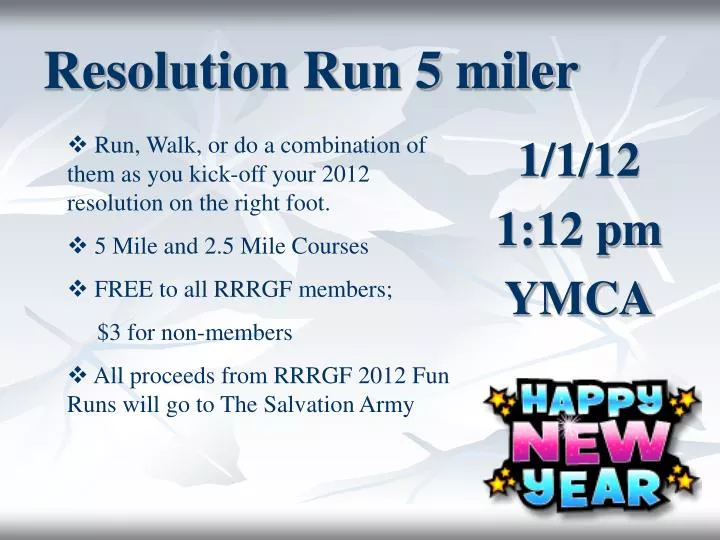 resolution run 5 miler