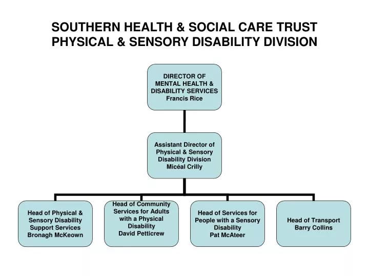 southern health social care trust physical sensory disability division