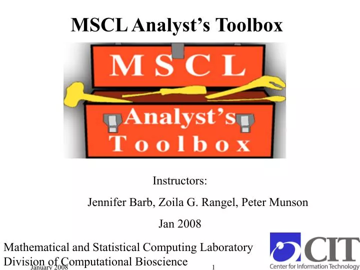 mscl analyst s toolbox
