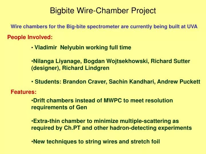 bigbite wire chamber project