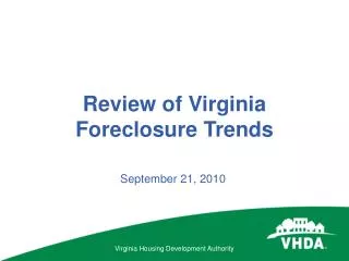Review of Virginia Foreclosure Trends