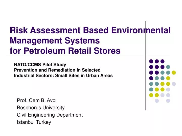 risk a ssessment based environmental management s ystem s f or petroleum retail stores