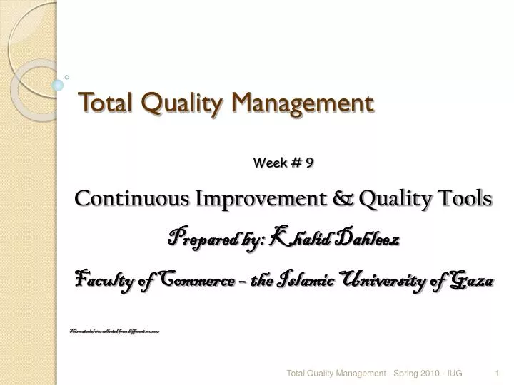 total quality management