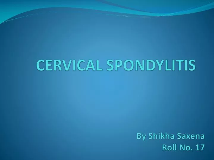 cervical spondylitis