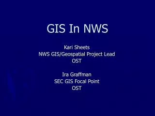 GIS In NWS