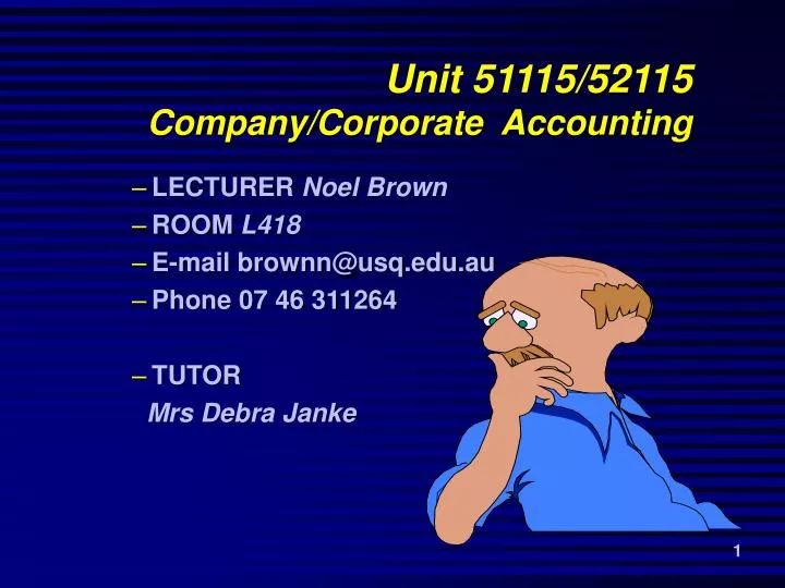 unit 51115 52115 company corporate accounting