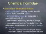 Chemical Formulae - slide 1