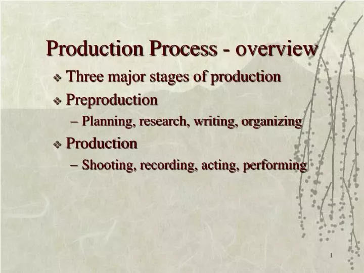 production process overview
