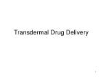Transdermal Drug Delivery - slide 1