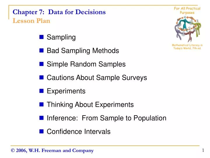 chapter 7 data for decisions lesson plan