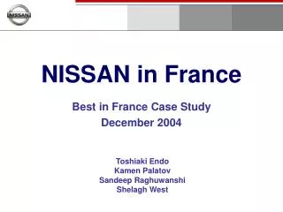 NISSAN in France