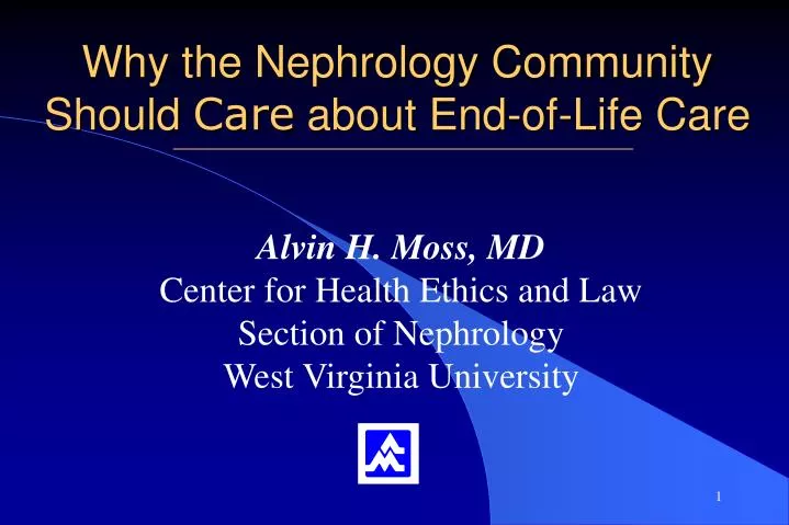 why the nephrology community should care about end of life care