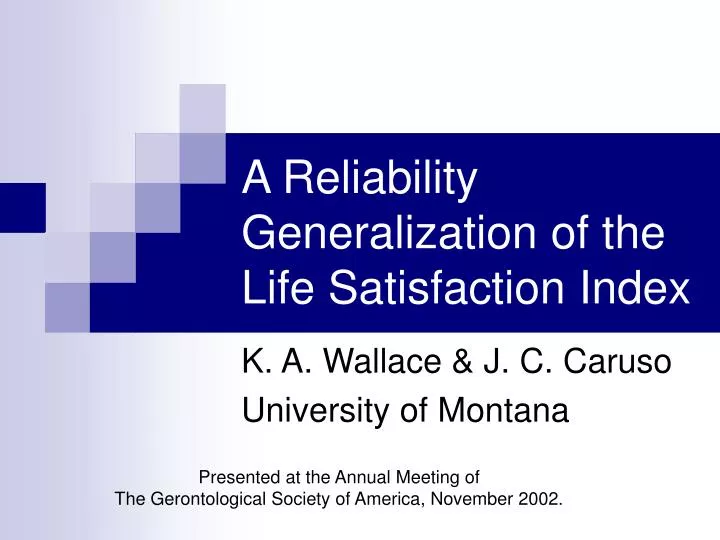 a reliability generalization of the life satisfaction index